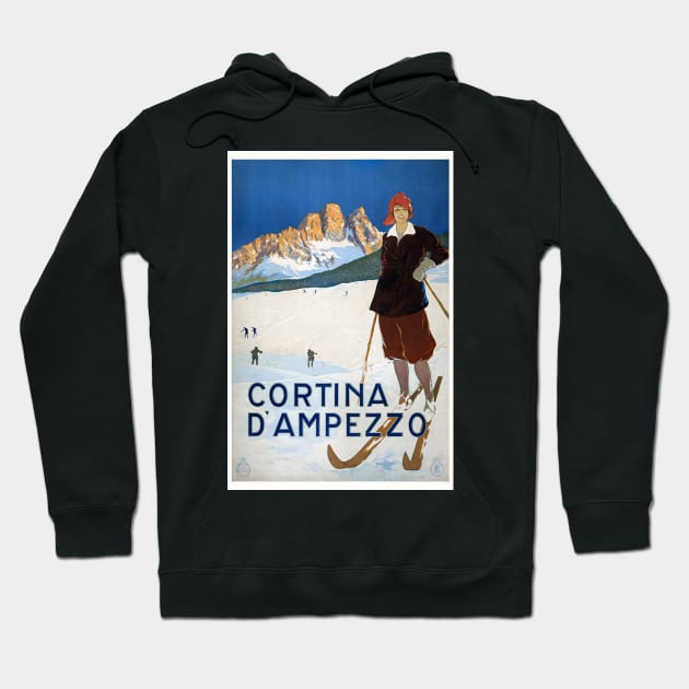 Cortina d'Ampezzo Italy Vintage Poster 1923 Hoodie by vintagetreasure